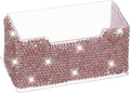 PATIKIL Rhinestone Business Card Holder, Crystal Business Card Holders Bling Business Card Organizer Display Stand for Desktop Desk Office Exhibition, Purple
