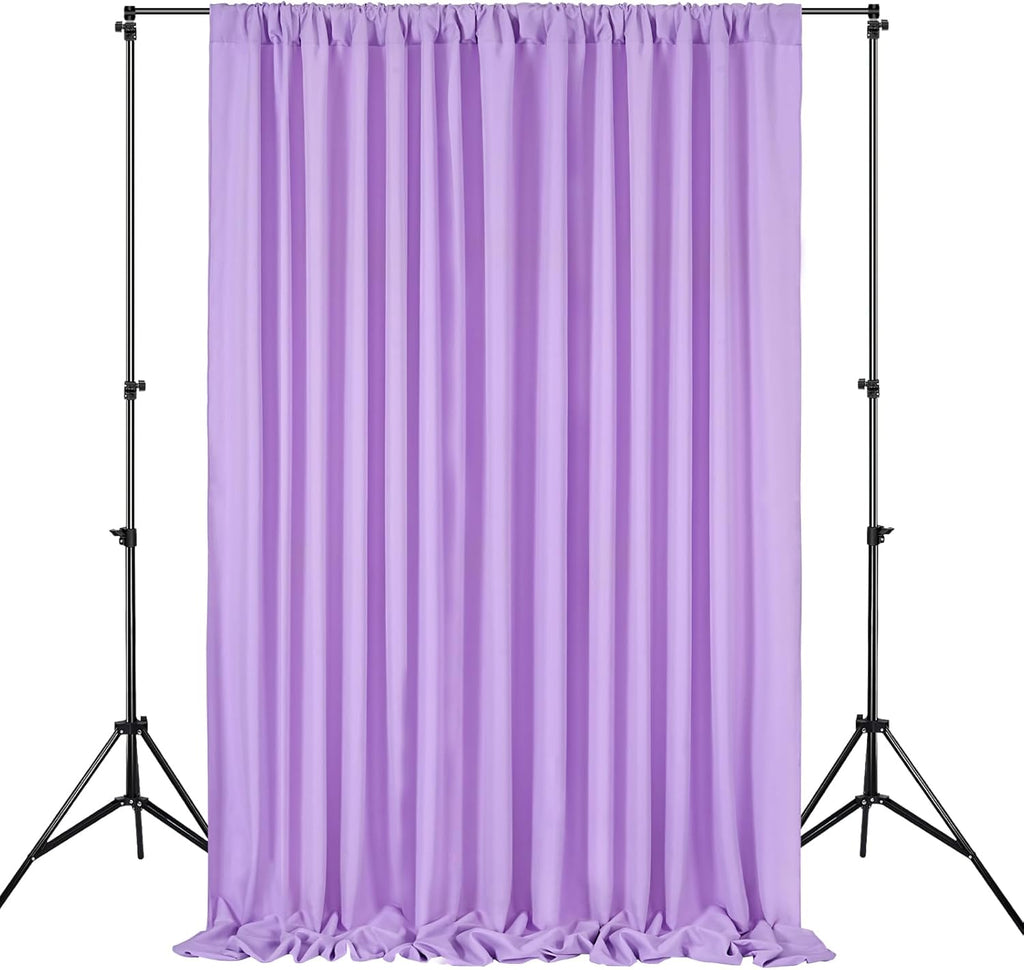 Lavender Backdrop Curtains Photo Backdrop Drapes: 2 Panels 5ft x 10ft Polyester Fabric - Baby Shower Mermaid Photography Background Decorations