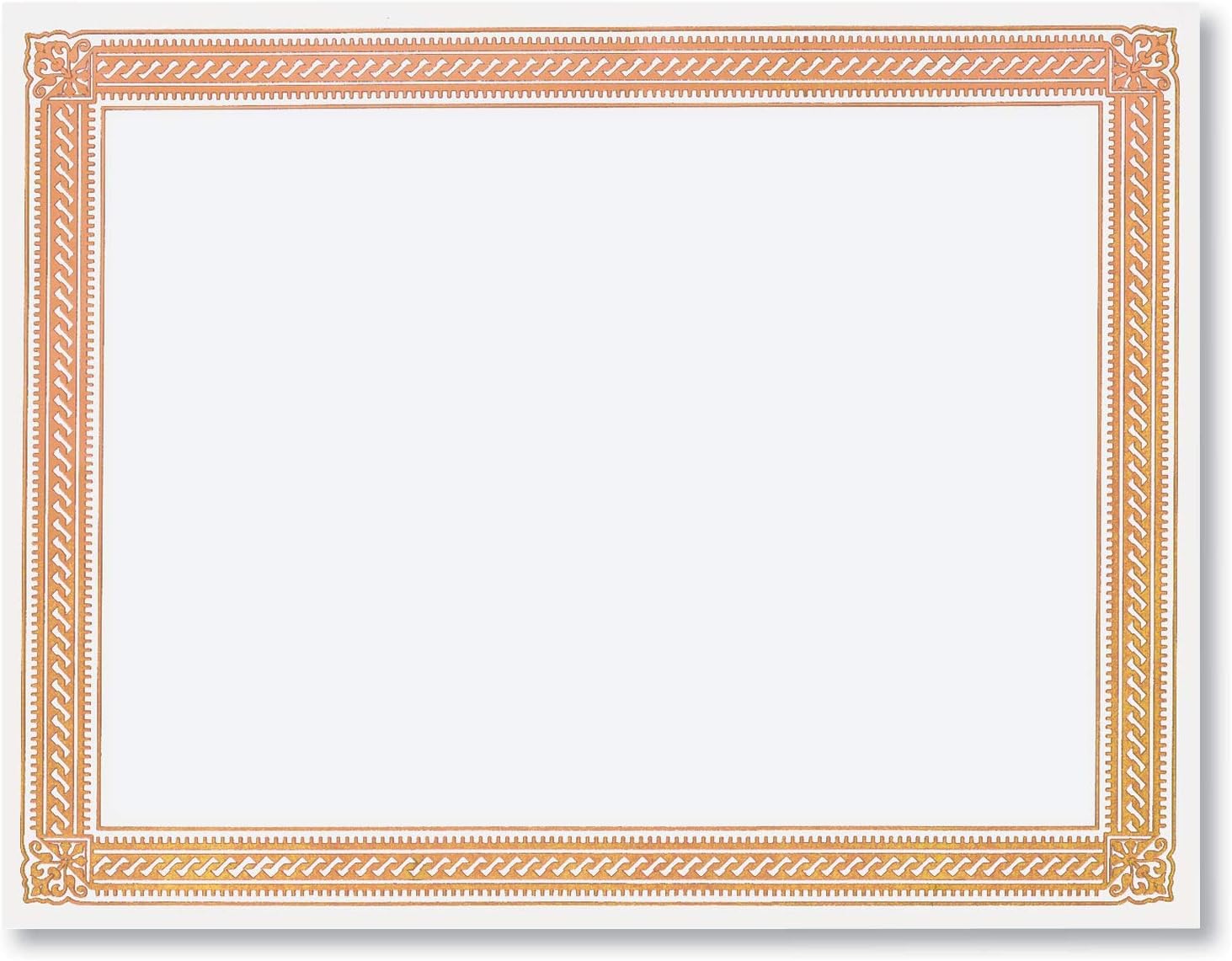 PaperDirect Copper on White Elite Specialty Certificates, 8½ x11, Foil Accents, 50 Count, Certificates And Awards Paper, For School, Work, Diplomas & Award Certificates