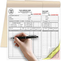 Custom Invoice Receipt Book for Small Business 5.5x8.5" Personalized 3-Part Contractor Duplicate Carbonless Sales Forms with Company Name Address Phone Number 150 Sets