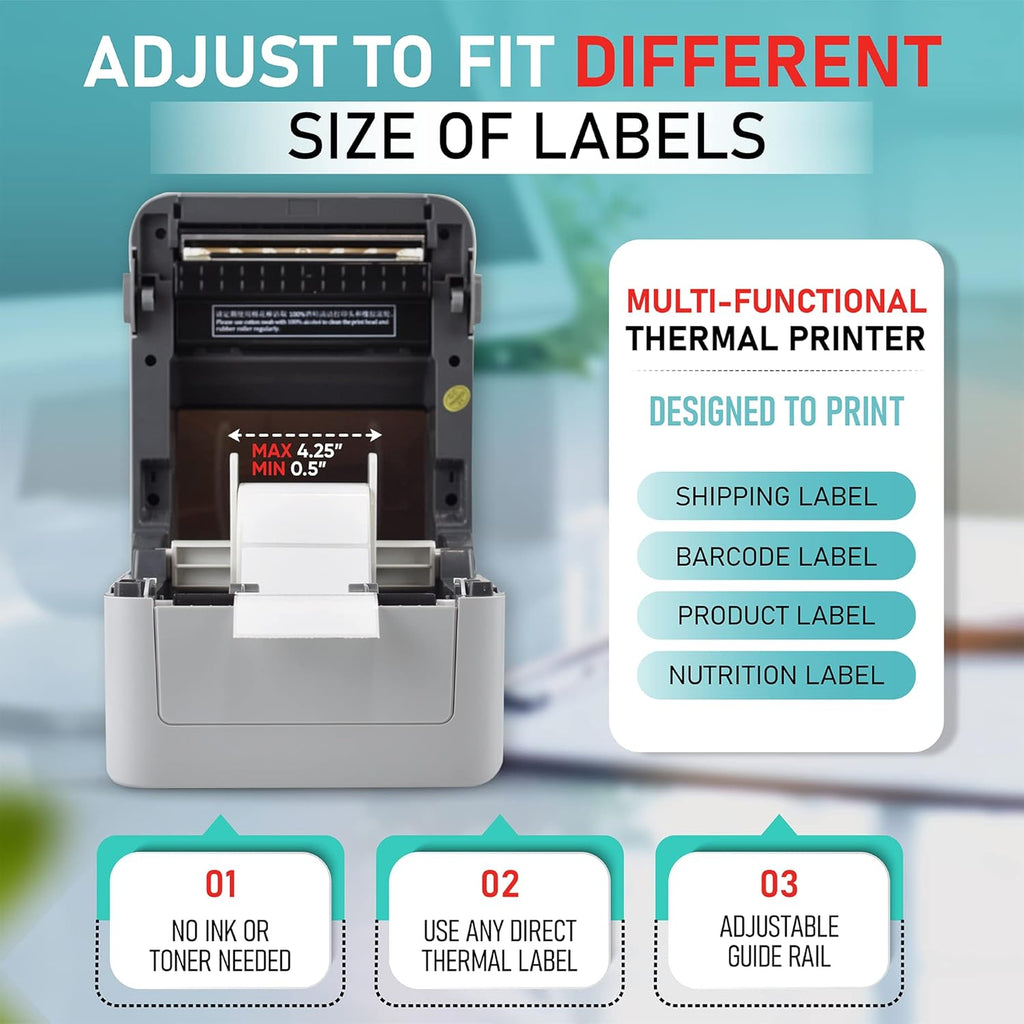 2054K-LAN (Upgrade of 2054A-LAN) Ethernet Network Shipping Label Printer for Windows Mac Chromebook Android Support Amazon Ebay Etsy ShipStation UPS USPS FedEx, 4x6 Direct Thermal