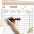 Custom Invoice Receipt Book for Small Business 8.5x11" Personalized 3-Part Contractor Duplicate Carbonless Sales Forms with Company Name Address Phone Number 150 Sets