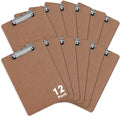 Clipboards, PANDRI 12 Pack Hardboard Office Clipboards, Low Profile Clip, Clip Boards 8.5x11 Standard Letter Size, Classroom Supplies, ECO Friendly