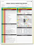 Visual Vehicle Inspection Report – 2-Part Carbonless Vehicle Checklist, Snap-Out Auto Service Forms, Fleet Maintenance Logs, Car Checkup Sheets - White & Canary 8.5"×11" - Pack of 750