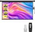 VIVOHOME Motorized Projector Screen with Remote, 16:9 100 Inch Auto Electric Projection Screen, HD 4K Movie Screen for Home Theater, Cinema, Office (87 x 49 Black)