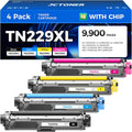 TN229XL Toner Cartridge Set 4-Pack Replacement for Brother TN-229XL TN229 XL MFC-L3720CDW MFC-L3780CDW HL-L3220CDW HL-L3280CDW HL-L3300CDW HL-L3295CDW L8245CDW MFC-L8395CDW L3765CDW Printer Ink Black