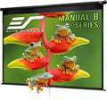 Elite Screens Manual B, 120-INCH 4:3, Manual Pull Down Projector Screen 4K / 8K Ultra HDR 3D Ready with Slow Retract Mechanism, 2-YEAR WARRANTY, M120V