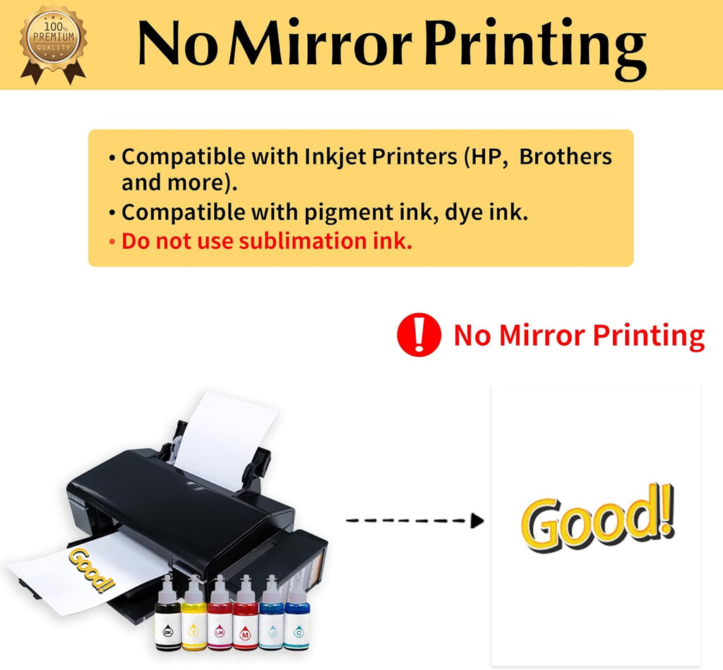 TransOurDream Dark Heat Transfer Paper for T Shirts (30 Sheets, 11x17") Printable HTV Heat Transfer Vinyl for Inkjet Printer Iron on Transfers for Dark Fabrics