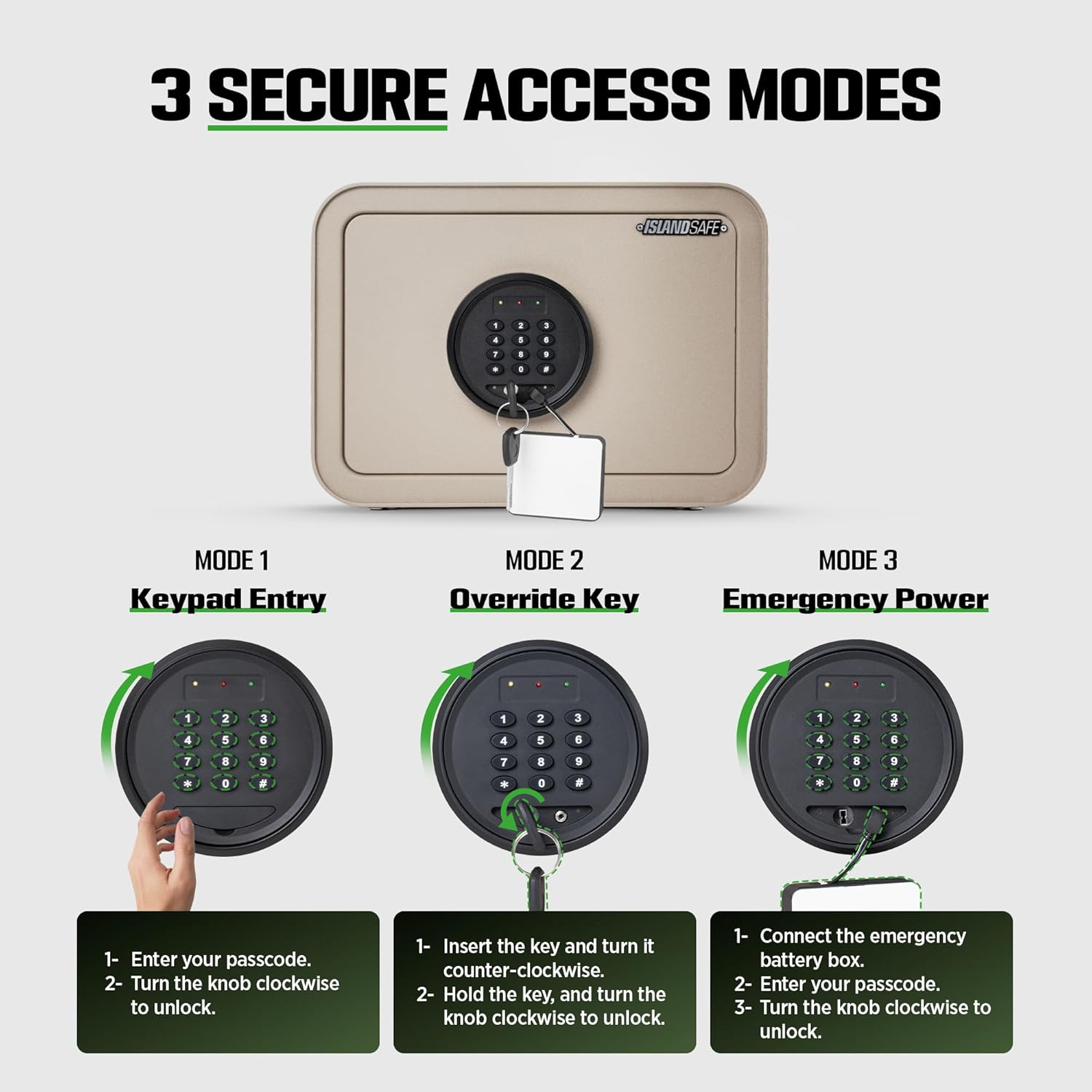 Home Safe Box, Digital Small Personal Safes, caja fuerte, Security Money Closet Electronic Lock Box with Keypad for Pistol Cash Jewelry, Document, Hotel, Dorm, Office (1.0cuft Sand)
