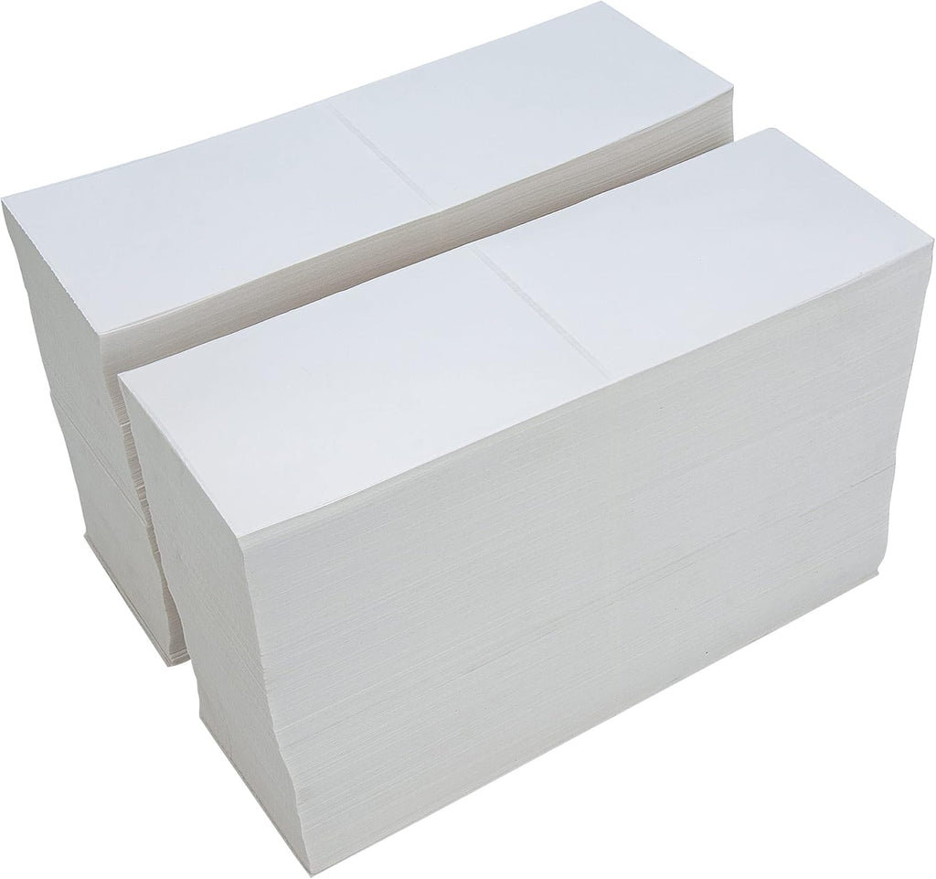 L LIKED 6000 Fanfold 4" x 6" Direct Thermal Labels, with Perforated line for Thermal Printers - Compatible with Zebra & Rollo Printer