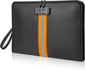 Fireproof Document Bag with Lock，13"×9.2" Fireproof Money Bag，with Zipper and Lock，Suitable for Tablets, A4 Documents, Cash, Mobile Phones, Credit Cards and Notarized Documents.