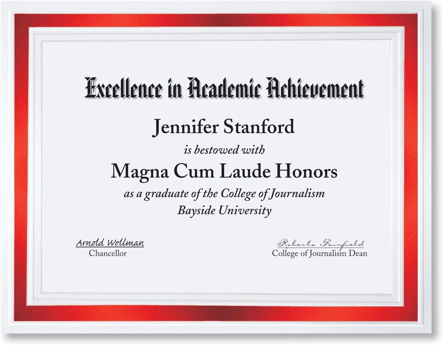 PaperDirect Pristine Specialty Certificates, 50 Sheets of 38lb White Paper, 8½" x 11", Red Bold Foil Border, Perfect for Awards, Students, Employees, Volunteers, Course Completion, Diplomas