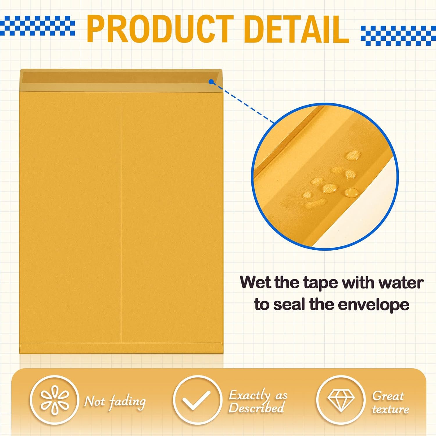 25 Pcs 16 x 20 Inch Extra Large Mailing Envelopes 32lb with Gummed Flaps, Catalog Envelopes Jumbo Craft for Mailing, Storage and Organizing Documents Office Supplie