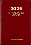 AT-A-GLANCE 2026 Diary, Standard Diary, Daily, 5" x 7-1/2", Small, 12-Month, Hardcover, Red (SD3871326)
