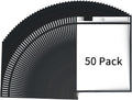 Job Ticket Holders - Reusable Black Plastic Sleeves (10 x 14 Inches), Clear Pockets, Dry Erase, 50PCS