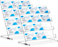 2 Pack Business Card Holder for Desk 12 Slots Freestanding Clear Acrylic Business Card Holder Display Stand Multiple Organizer for Office Meeting Exhibition Home