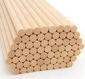ALBO Wooden Dowel Rods 100 PCS 1/4" x 12" Inch Round Wood Sticks for Crafts, DIY Projects and Macrame Hardwood Assorted Bouquet Sticks Cake Dowels for Tiered Cakes