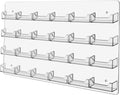 Displays2go Business Card Holder, 24 Pockets, Wall Mount, 0.75-Inch Deep Pockets (Clear Acrylic)