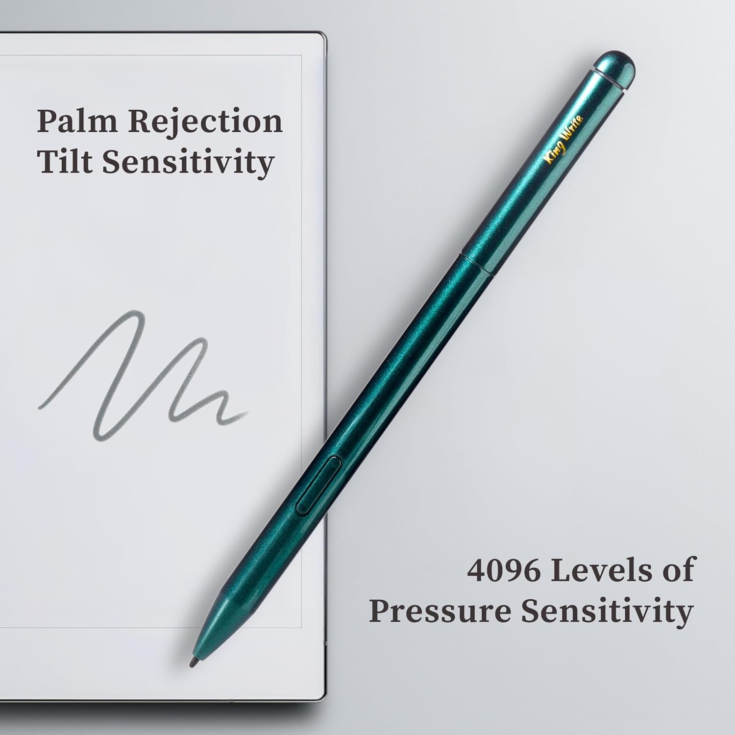MR05 EMR Stylus for Remarkable 2 | Kindle Scribe with Digital Eraser, 4096 Pressure Sensitivity, Palm Rejection, Digital Pen for EMR Devices | Tablet-Green