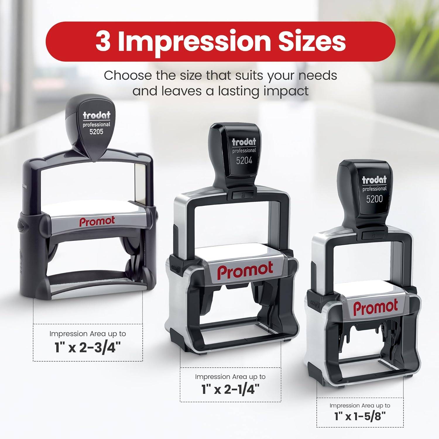 Promot Medium Professional Stainless Steel Stainless Steel Self Inking 6 Lines Custom Stamp - Personalized Office Stamp