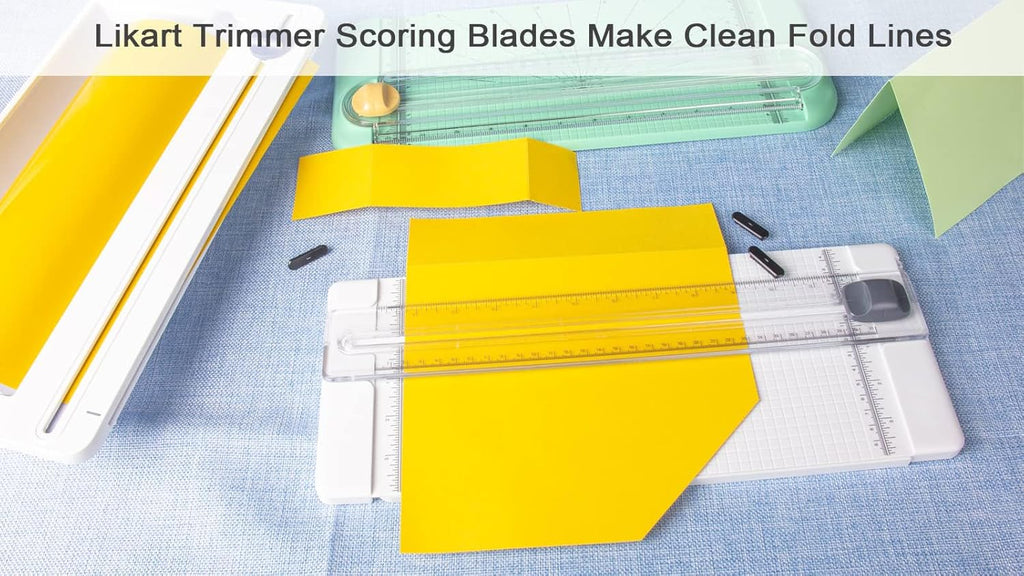 Likart 8 Pack Portable Trimmer Cutting Blades,Compatible for Cricut Paper Cutter/Cricut Roll Holder,Paper Trimmer Replacement Blades(6 Cutting Blades & 2 Scoring Blades)