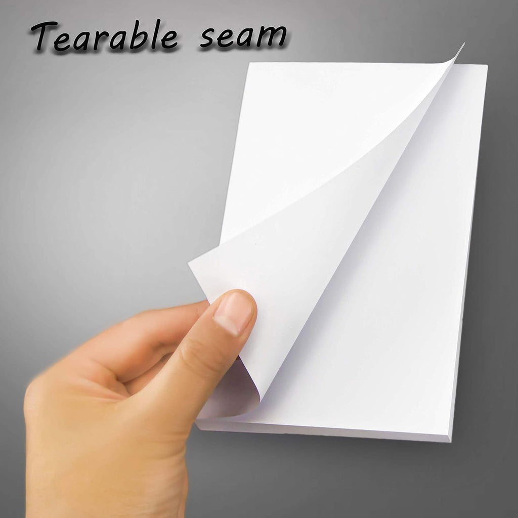 FMP Brands 5 Pack Note Pads 4x6, 100 Sheets Per Memo Pad, Writing Scratch Pad, Blank Notepad, White Waitress Server Note Pads, Paper Pad, To Do Grocery List Small Notepads