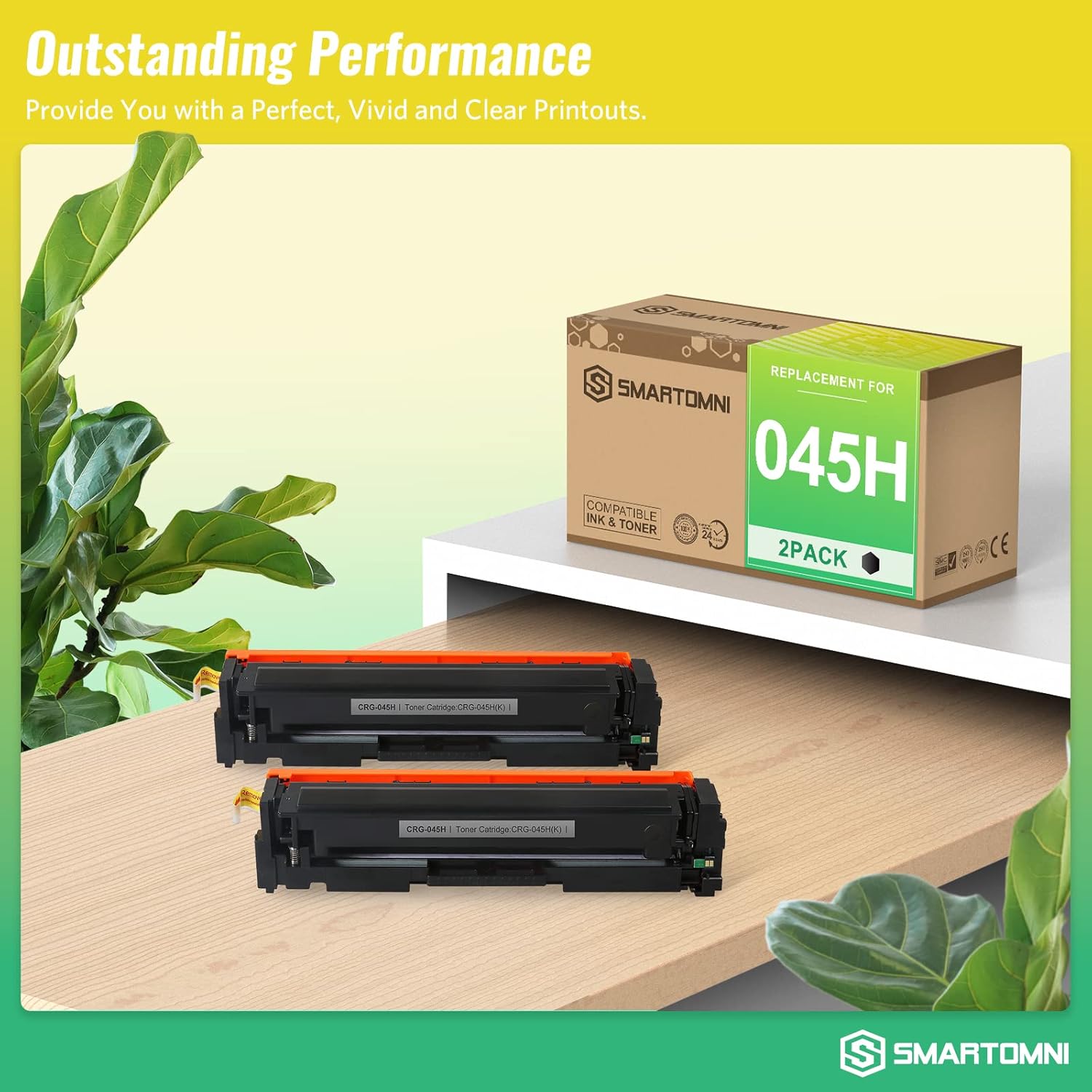045H CRG-045H High Yield Compatible Toner Cartridges Replacement for Canon 045H 045 H for Canon ImageCLASS MF634Cdw MF632Cdw LBP612C LBP611 MF631Cn MF633Cdw LBP613Cdw MF635Cx (2K)