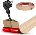 Floor Cord Cover Self Adhesive Cord Hider,10FT Cable Management, Extension Strip Protector for Wires, Prevent Cable Trips for Offices, Gyms, Exhibitions Cavity:0.39"(W) x0.27(H) WoodLightyellow