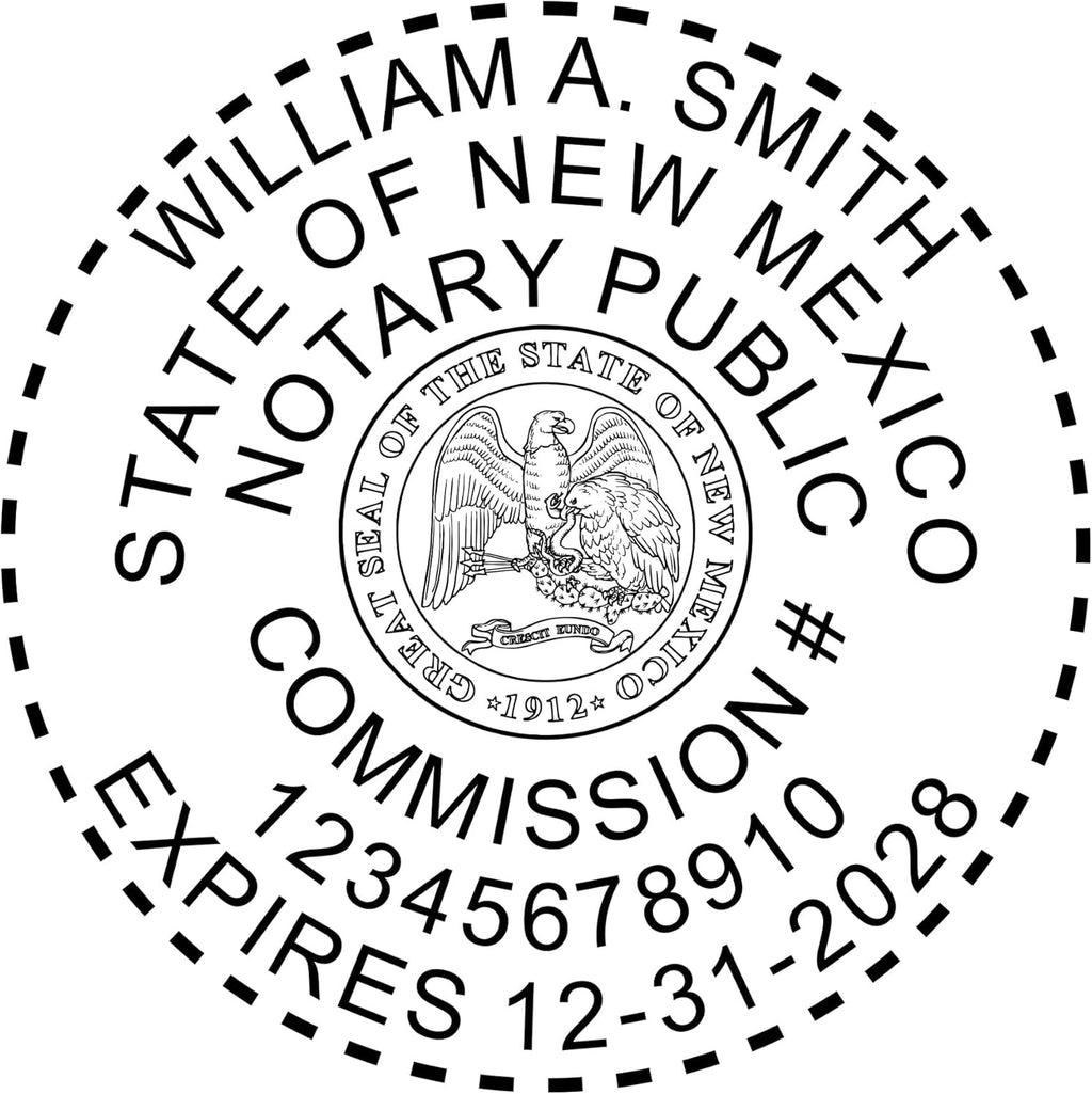 New Mexico Round Notary Stamp | Official State Notary Stamp | Official Seals | Meets State Specifications (New Mexico, Round Stamp)