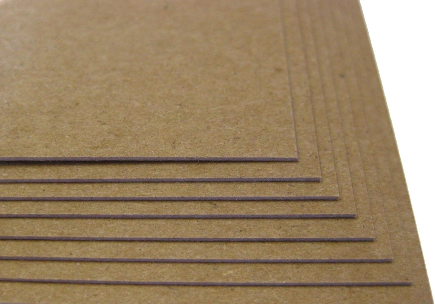 50 Sheets Chipboard 46pt (Point) 5.5 X 8.5 Inches Medium Weight Half Letter Size .046 Caliper Thick Cardboard Craft|Packing Brown Kraft Paper Board