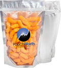 100 Pack 7.5" x 11.5" Clear/Silver Resealable Stand Up Pouch Bags Mylar Food Packaging with Clear Window and Tear Notches
