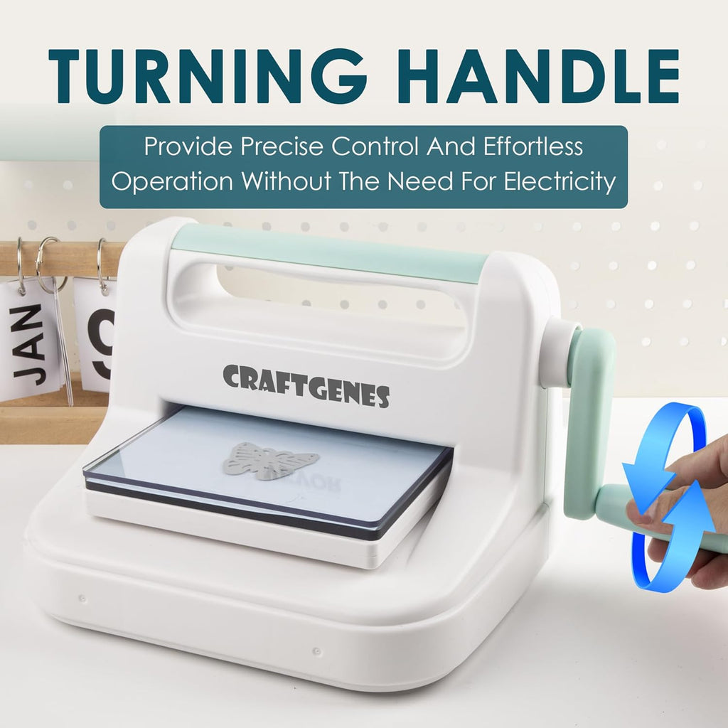Die Cutting Machine, Manual Embossing Machine 6'' Opening Size for Cardmaking, Scrapbooking, and DIY Crafts – Complete Set with A5 Die Cuts, Embossing Folders, and Plates