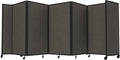 Versare Room Divider 360 Portable Wall Partition | Folding Panels | Large Freestanding Divider | Locking Wheels | Temporary Room Separator