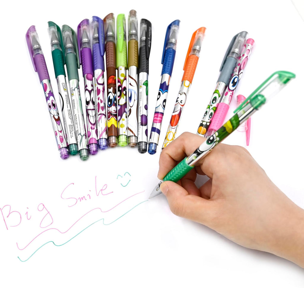 Scentos 24-Pack Scented Metallic Gel Pens for Kids – Non-Toxic Gel Ink for Drawing, Coloring & Journaling – Sweet Scents – Safe Art Supplies for Ages 3+