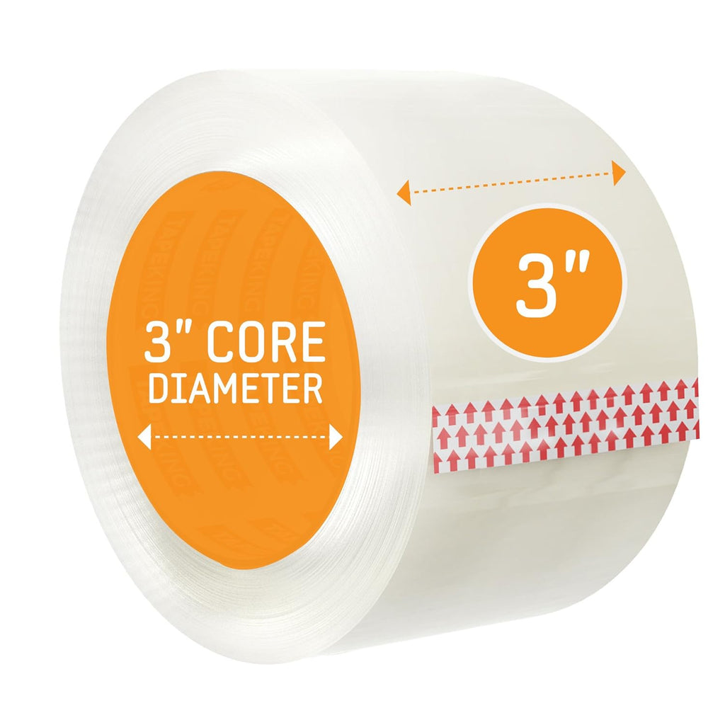 Tape King Clear Packing Tape 3 Inch Wide (24 Rolls) | Heavy Duty Packing Tape 2.7mil Strong Adhesive for Moving Boxes, Shipping Cartons, Office Use, Storage & Wrapping (1440 Yards)