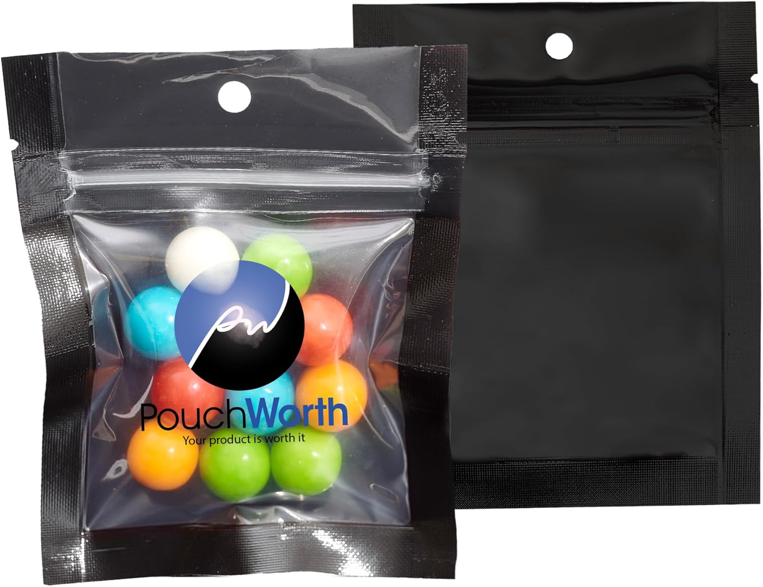 100 Pack 3.5"x4.5" Mylar Clear/Black Nylon Resealable Flat Bags Heat Seal Zipper Lock Reusable Storage Pouches for Zip Food Storage Lock Packaging with Tear Notches