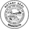 Minnesota Round Notary Stamp | Official State Notary Stamp | Official Seals | Meets State Specifications (Minnesota, Round Stamp)