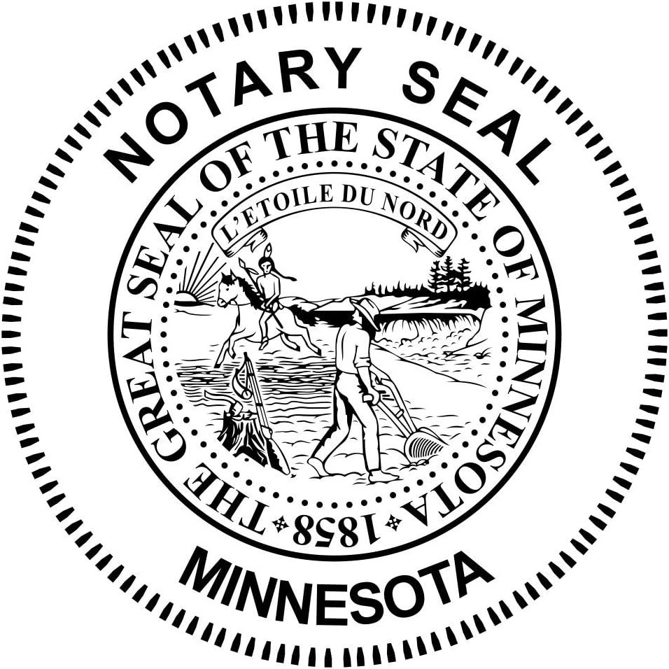 Minnesota Round Notary Stamp | Official State Notary Stamp | Official Seals | Meets State Specifications (Minnesota, Round Stamp)