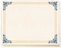 PaperDirect Renaissance Certificate Paper, Blue & Gold Border, 8.5 x 11, 100 Count