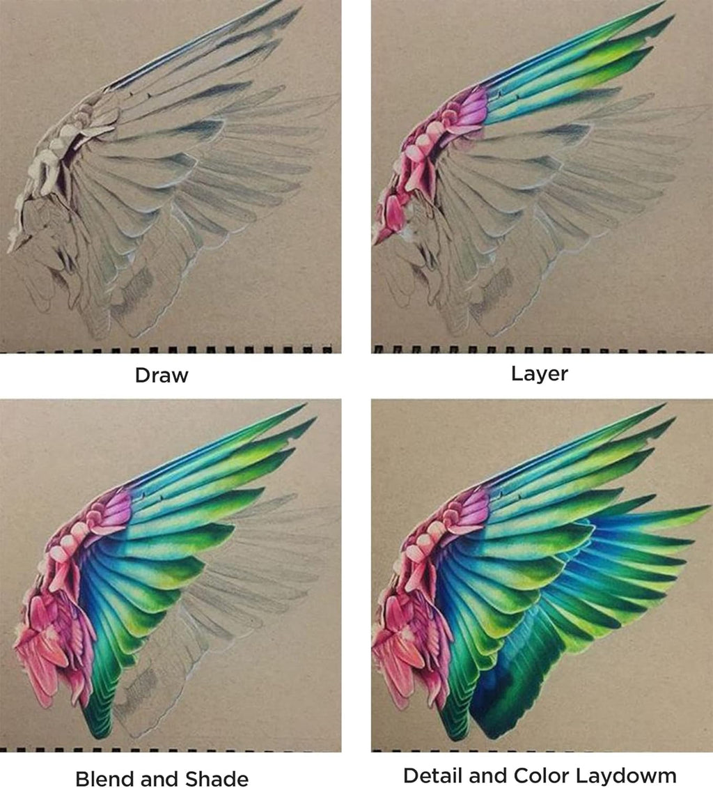 PRINA Art Supplies 120 Colors Colored Pencils Set for Adults Coloring Books with Sketchbook, Professional Vibrant Artists Coloring Pencils for Drawing Sketching Blending Shading, Soft Core Oil Based