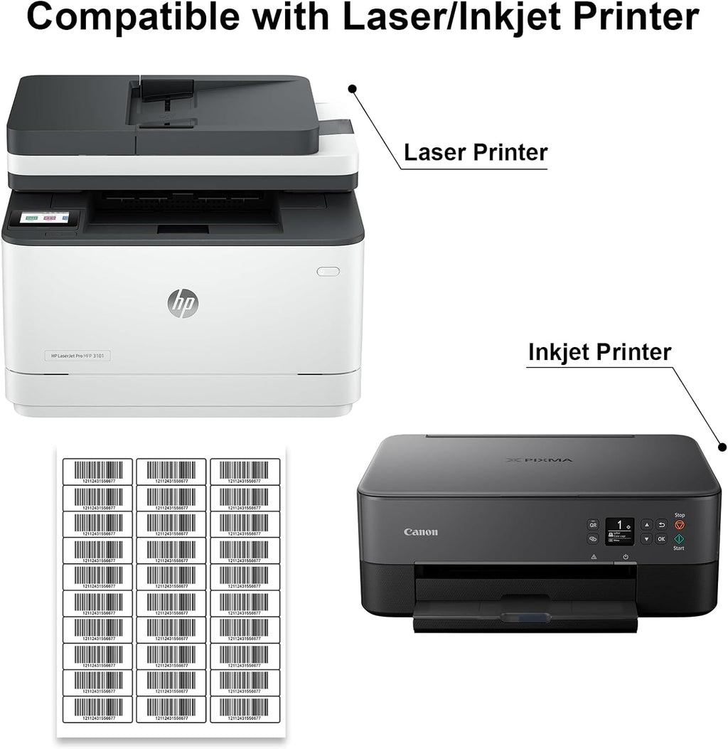 1" X 2-5/8" Address Labels,30 UP Shipping Label for Laser/Inkjet Printers,White Blank Mailing Label,30 Labels per Sheet(1000 Sheets)
