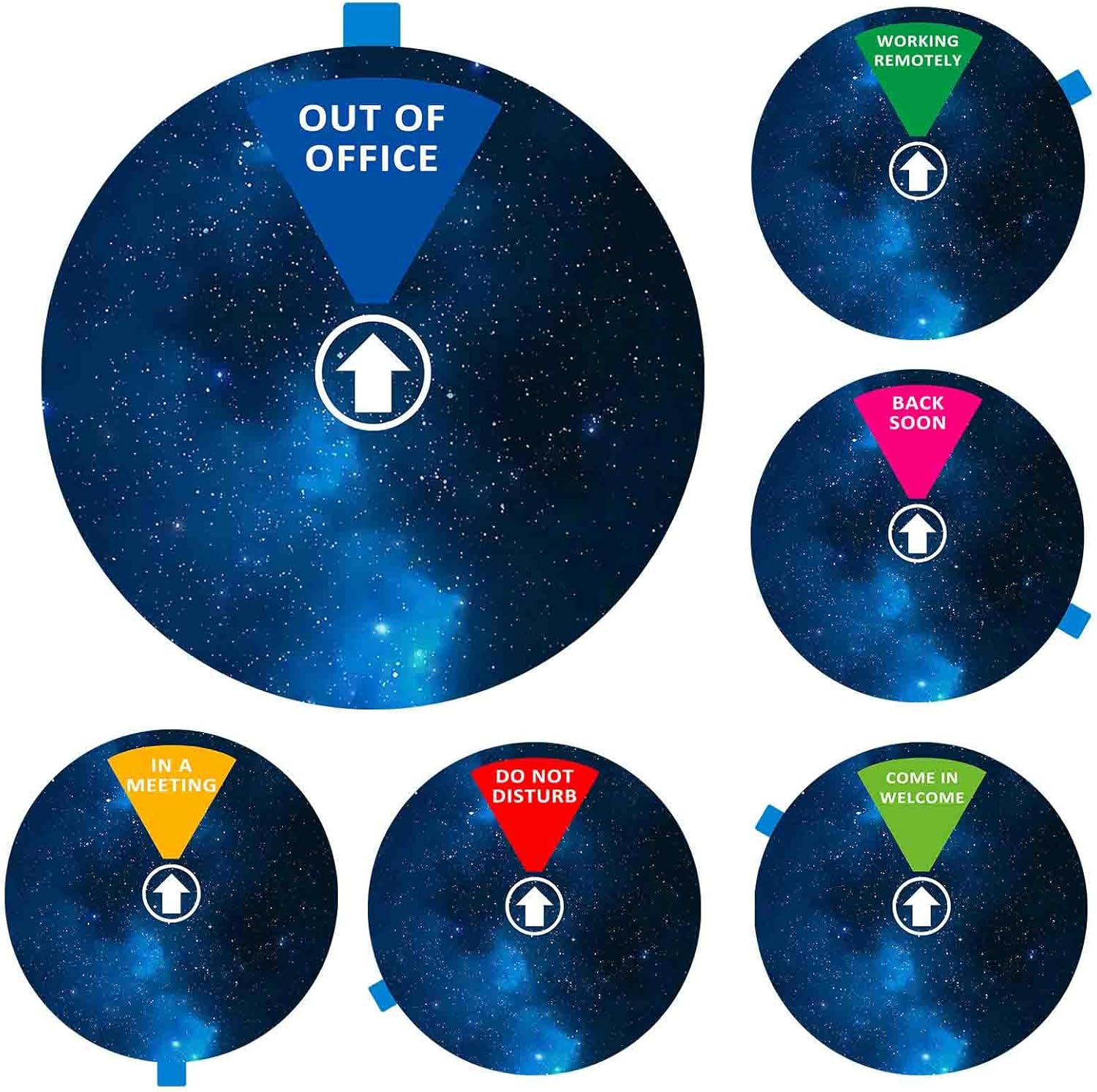 Office Door Sign,Do Not Disturb/Come in Welcome/Out of Office/in a Meeting/Back Soon/Working Remotely Sign, Privacy Door Indicator That Lets Others Know Whether You're Available Or Not (6inch,Dark Blue)