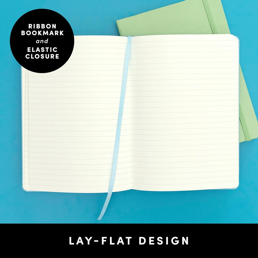 PAPERAGE Lined Journal Notebook, 10 Pack, (Bright Rainbow), 160 Pages, Medium 5.6 in x 8 in - 100 GSM Thick Paper – Hardcover Journaling Notebook for Work, School & Note Taking