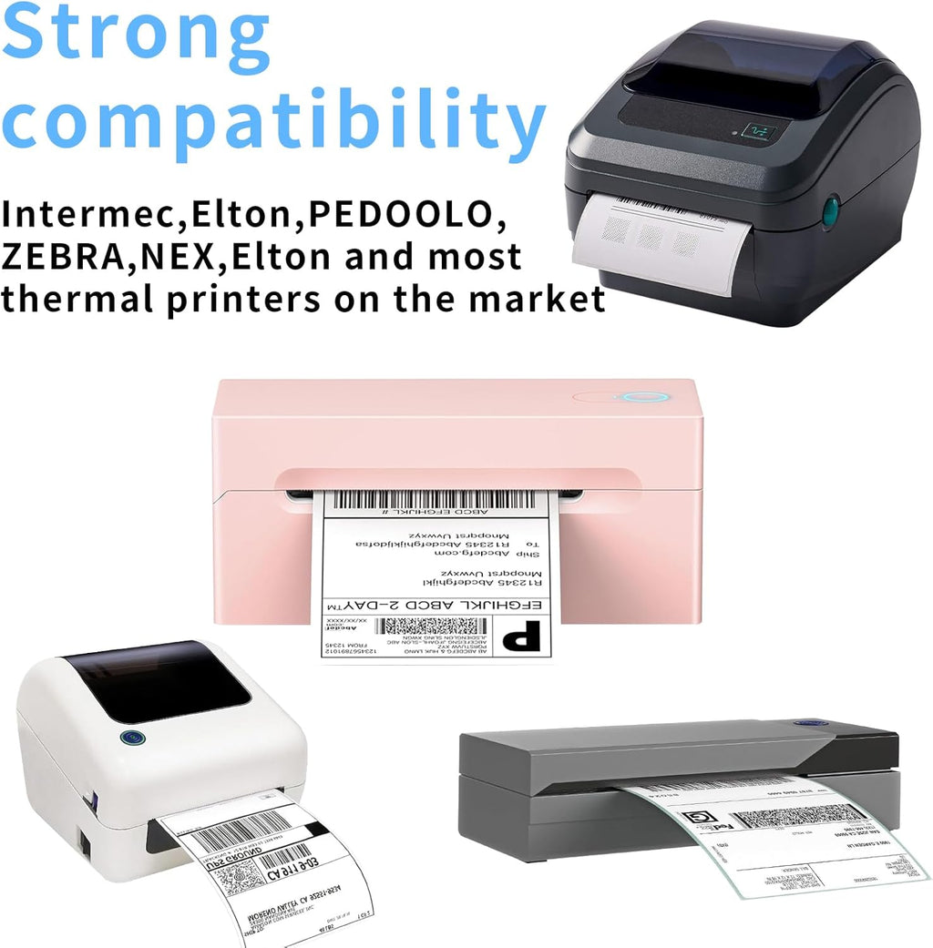 Direct Thermal Label-Shipping Label 4x6-NefLaca Thermal Printer Sticker 4"x6",Compatible with Rollo,Nelko,Zebra. MUNBYN Printer(Pack of 500 Labels)
