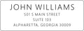 White Address Labels for Business - Personalized Return Address Labels, Custom Mailing Labels, Shipping Stickers for Envelopes and Packages (Sans Serif Font)