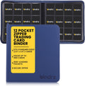 12 Pocket Zipper Binder for 480 Sleeved Trading Cards - Side Loading Pockets Album - Archival Safe Material and Compatible with TCG MTG and Sports Collectibles (Blue)