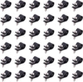 Swpeet 60 Pack Black 5/16 Inch Nylon Plastic R-Type Cable Clips Clamp Kit, Nylon Screw Mounting Cord Fastener Clips with 60 Pack Screws for Wire Management (5/16 Inch, Black)