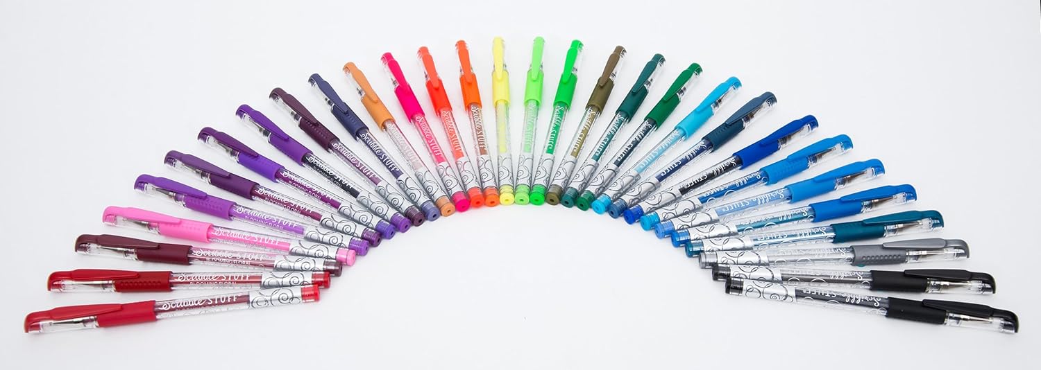 Scribble Stuff Scented Gel Pens 30 Count, 10 Blooming Floral, 10 Citrus Harvest and 10 Sea Breeze Scented Pens, Gel Pens for Kids Adults Color Books Drawing Doodling Crafts Scrapbooking Journaling