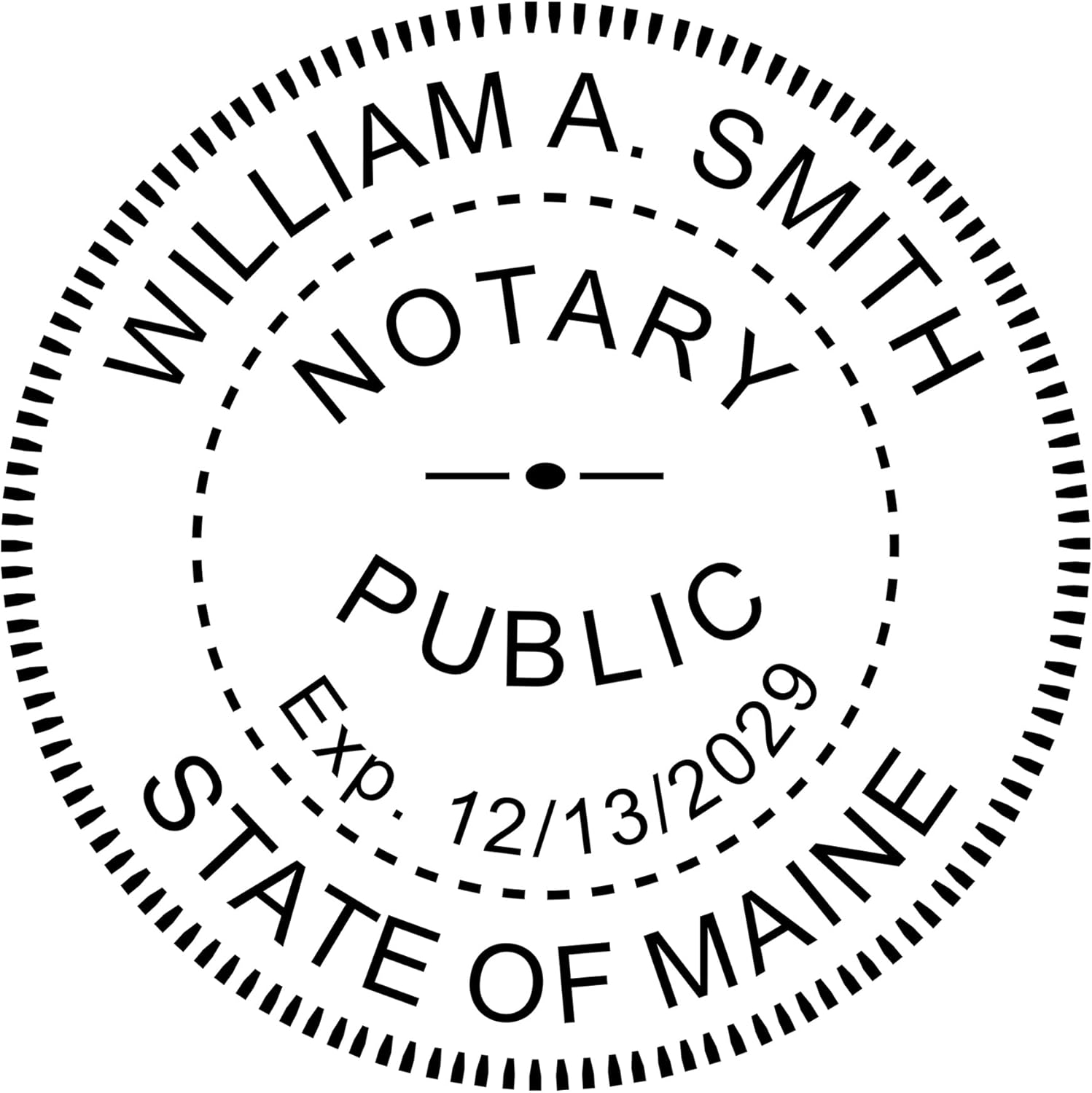 Maine Round Notary Embosser | Official State Embossing Tool | Official Seals | Meets State Specifications (Maine, Round Embosser)