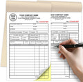 Custom Invoice Receipt Book for Small Business 4.25x7" Personalized 2-Part Contractor Duplicate Carbonless Sales Forms with Company Name Address Phone Number 100 Sets